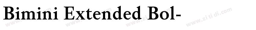 Bimini Extended Bol字体转换